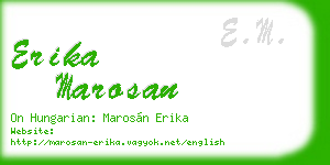 erika marosan business card